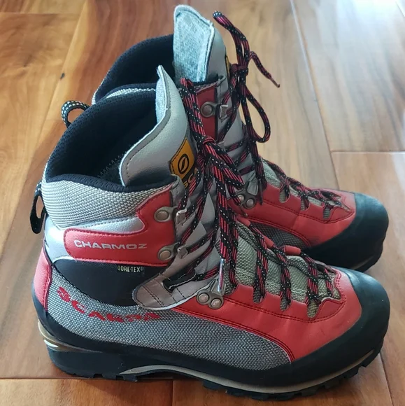 Scarpa Charmoz Red and Gray Mountaineering Boots - Picture 1 of 7